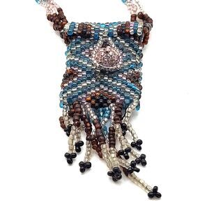 Native American Beadwork Pouch 29in